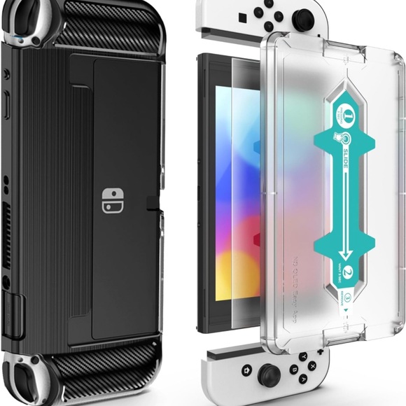 Legfes console protection cover Nintendo Switch case LEGES Dockable OLED 7” - Picture 7 of 12